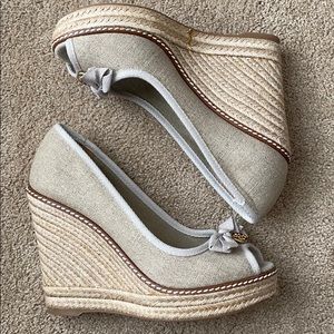 TORY BURCH Wedge Open Toe Shoe